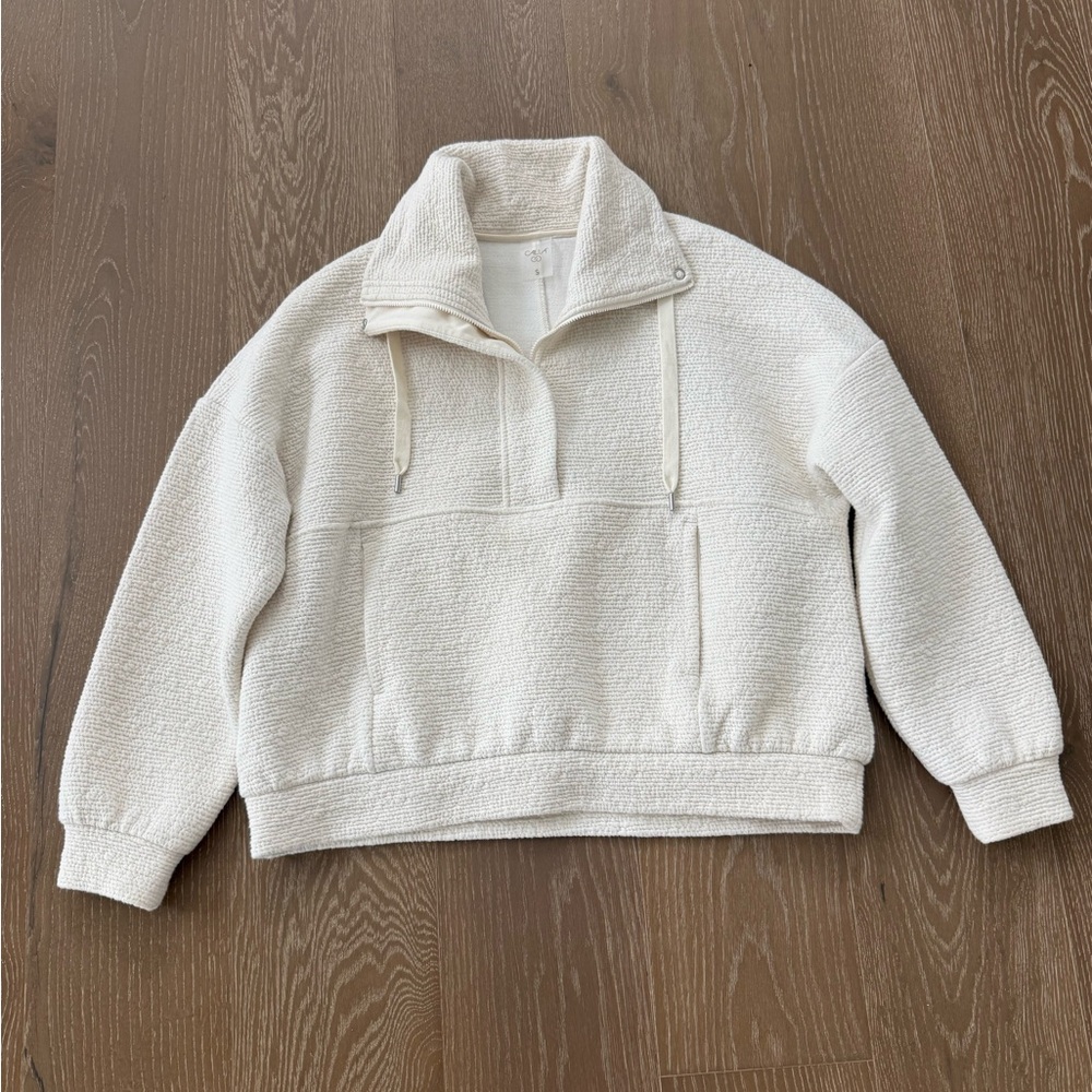 Calia by Carrie Underwood Cream 1/4 Zip Pullover Size Small